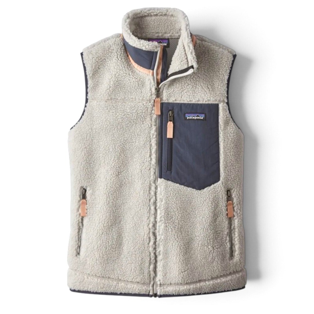 Patagonia Classic Retro-X Vest Womens L Grey Smolder Fleece 23083 NWOT